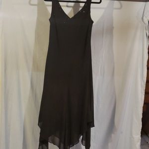 Flowy black dress with detail